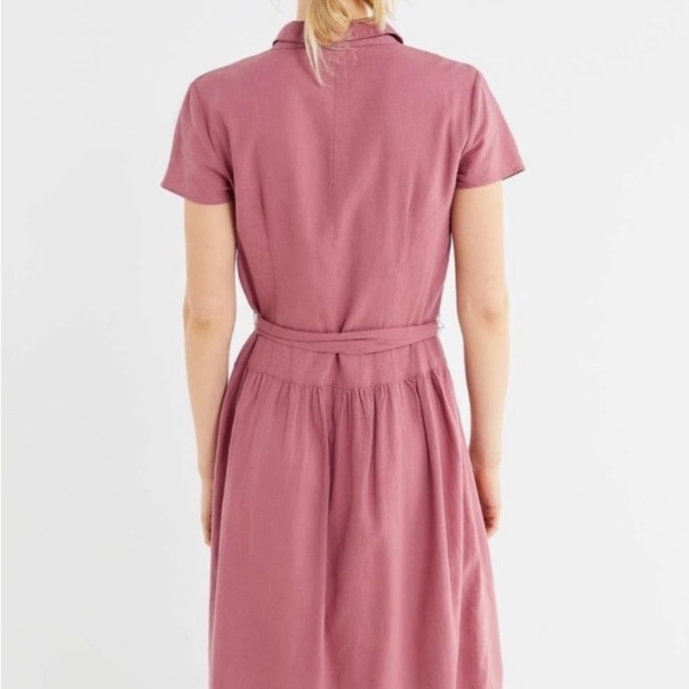 Urban Outfitters Natalie Linen-Blend Shirt Dress - Picture 4 of 8